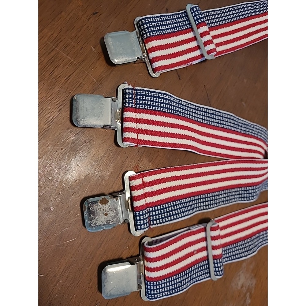 CLC Custom LeatherCraft 110USA United States Flag Adjustable Elastic Suspenders - Picture 3 of 8